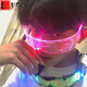 LUCALY's new Internet celebrity sunglasses, technology-sense luminous glasses, disco and Douyin female cyberpunk atmosphere props, luxurious and colorful (can be controlled), two batteries
