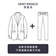 Angel Bird Suit Men's Autumn Men's Business Formal Wool Suit Micro Suede Wedding Elderly Wear Suit Blue Green Hidden Plaid - Standard 50 B (180/104) / Please note waist or pants