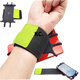 Kaooseen driver's mobile phone holder wrist new Internet celebrity sports outdoor armband arm bag wristband elastic rotating men and women new black 1 pack