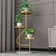 Menghui Nordic Flower Pot Ivy verde Sala de estar suculenta Balcón Interior Balcón de alta capa Rack de piso decorativo Rack Light Luxury Flower Rack [base de mármol 50 cm] Luz de tres capas de tres capas de lujo de lujo de lujo