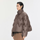 Jiangnan Buyi (JNBY) [Polloni] New autumn and winter down jacket for women standing collar wavy design short casual loose 5O0C12350 209/Dark Brown S