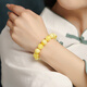 Fat Donglai same style beeswax bracelet chicken fat yellow new white flower honey bracelet men and women amber old white flower honey single circle bracelet 20mm*12 pieces