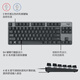 罗技（Logitech）K835迷你机械键盘有线mini电脑竞游戏商务办公84键家用电脑青轴红轴黑白 K835 TTC 黑色红轴