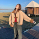 ANGEL MOOD Spring and Autumn New Double-sided Wearable Fur Integrated Lambwoman Jacket for Women's Autumn New Maillard Wearing Women's Off-White Double-sided S