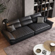 Jane Xin Sailing Sofa Cat Scratch Leather Minimalist Lazy Sofa Living Room Straight Sofa High Back Leather Art Sofa A828