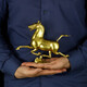 Guye Home Pure Brass Horse Stepping on Feiyan Crafts Ornaments Home Ornaments Copper Horse Ornaments Copper Horse Gifts Office Ornaments Horse Brass Color Length 21* Width 5* Height 17CM/No gift box/Can be customized