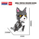 Beledi building blocks to assemble cute pet cats and dogs animal models difficult adult puzzle boys and girls children's toys waving cat 1390 particles