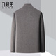 Jiumuwang double-sided wool coat for middle-aged men in winter woolen woolen stand-up collar jacket dad wear removable liner top 11603 camel (removable liner) M 170/48