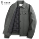 Baile con la chaqueta de lana de solapa de lobo [Down Liner] para hombres 2025 Otoño e invierno Nuevo chaqueta para hombres calientes 1015 Green-Green 211 m (170)