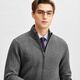 Zhuangji Heavy Thick Cardigan Sweater Men's Winter Zipper Stand Collar Soft Waxy Warm Cashmere Stretch Casual Sweater