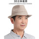 老年人春夏棉麻礼帽男士英伦休闲爸爸帽子透气中老年帽子男绅士帽 深卡其【送防风绳】 小号57厘米帽围