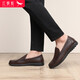 Red dragonfly cowhide men's slip-on leather shoes men's business casual shoes men's dad loafers WTA214152 brown 40