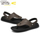 Sandalias de hombres dinámicas de camello alemanes para verano Nuevos zapatos de playa informales Sandalias sin deslizamiento Sandalias de doble propósito Flip Flip Flopslip 3880 Gray (tamaño de zapato deportivo) 42