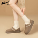 Huili -Baumwollschuhe für Frauen im Winter plus Samt warme kurze Stiefel für Frauen, die Pelzschuhe für Frauen tragen, dicke alleinige Birkenstock -Schuhe vielseitige Schneestiefel für Frauen Kamel/Farbe 38