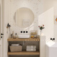 Wen Yijia customized bathroom tiles floor tiles 600x1200 terrazzo anti-slip tiles wall cream style French floor tiles Free grains-K12108 [same model in the main picture] 600x1200