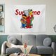 Nianrou Nordic Brand Trendy Sesame Street Fond Cilot Ins Hanging Tissu Room Disposet Dormitory Decoration Décoration Internet Célébrité Tapasches GT677 Largeur 100cm - Hauteur 75cm (collection et achat + package d'installation)