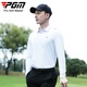 
PGM golf clothing men's long-sleeved T-shirt ice silk sleeve laser punching summer sports top polo shirt YF681-white [top] [ice silk] M