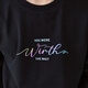 Teek trendy langärmelige T-Shirt Boy Casual Clothes 2025 Einfacher Brief Druck Herren Herumn Mode T-Shirt Top HC687 Black L