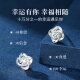 Zhen Shangyin [China Gold] Four-leaf clover silver earrings for women Mother's Day 520 Valentine's Day gift for birthday to girlfriend and wife