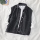 
RONGXITU sleeveless vest workwear denim vest girlfriend girl punk student punk loose style internet celebrity horse clip jacket trend 0703 9901# blue [collect priority shipment] S recommended 80-100Jin [Jin equals 0.5 kg]