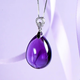 Etcol Uruguayan Amethyst Pendant Women's Nine Purple Lihuo Water Drop Clavicle Chain Sweater Chain Birthday New Year's Eve Gift Collection Grade Amethyst Pendant