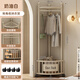 Wooden bottle corner clothes hanger floor-standing bedroom home clothes hanger corner clothes hanger simple clothes hanger light luxury coat rack cream white