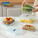 Glasslock de vidrio templado coreano Caja de frescura de mantenimiento de microondas Almacenamiento de la lonchera del refrigerador Conjunto de múltiples piezas 400ml + 695ml + 1100ml