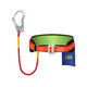 Single-waist safety belt belt for high-altitude work electrician safety rope safety rope anti-fall belt hook set national standard single-waist safety belt 2-meter small hook set