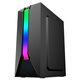 EVESKY Rocket Computer Case Escritorio DIY Lado Completo Transparente RGB Gaming Refrigerado por Agua ATX Tablero Grande Chasis Línea Trasera Interfaz USB3.0 Rocket-Negro Viene con Barra de Luz RGB