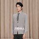 JODOLL Jodon men's wool cardigan men's slim V-neck lapel temperament gray wool sweater jacket gray 48