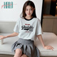 Camiseta Halo Queen Loose Sports Sports Camiseta de manga corta Camiseta de verano Femenino
