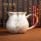 
Maolin Silver Pot orchid 999 foot silver tea set silver teapot tea cup tea ceremony home kung fu brew teapot owner cup one pot 4 cup + 1 fair cup total about 675g