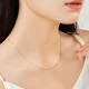 Chinese Gold K Gold Necklace Women's Plain Chain for Wife's Birthday Gift [Yellow] K Gold Chopin Chain About 1g