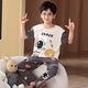 MANNIDO Jungen Pyjama Kinder Frühling und Herbst Baumwolle Dünne kurzärmelige Hose große Kinder Sommer reines Baumwolljunge Home Kleidungsstück F724 [kurze Länge] 120 12 Größe empfohlen 115-125 cm