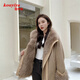 Koia Fur Jacket Women's 2025 Winter New Thick Imitation Fox Fur Splicing Young Fashionable Outer Wear High-end Party Jacket White S Recommended 80-105Jin Jin is equal to 0.5kg Koia Fur Jacket Women's 2025 Winter New Thick Imitation Fox Fur Splicing Young Fashionable Outer Wear High-end Party Jacket White S Recommended 80-105Jin Jin is equal to 0.5kg