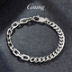 GsunG Platinum Men's Bracelet PT950 New AB Bracelet Fashion Cross Chain Platinum Women's Cuban Chain Single Set Horsewhip Priced by Gram Contact before bidding