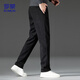 ROMON Casual Pants Men's Autumn Business Commuting Corduroy Pants Men's Versatile Straight Pants Men's ZH502 Black XL