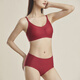 Catman Lady's Red Seamless Underwear, No Wires for the Lucky Year, Wedding Gift, Bridal Bra Set, Big Red M (80-115Jin Jin is equal to 0.5kg)