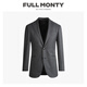 FULL MONTY Spring and Autumn Men's Blazer Pure Wool Casual High-end Single West Top Groom Wedding Suit Dark Gray 1230 50