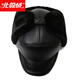 Arctic Suede Hat Men's Winter Warm Plus Velvet Ear Protection Baseball Cap Middle-aged and Elderly Peaked Cap Dad Grandpa Old Man Hat PU Big Ear Hat Black (Gift Box)