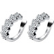 Holycat Cat in Arms 925 Silver Ear Clip Women's Valentine's Day Birthday Gift Ear Bone Clamp No Piercing Earrings Light Luxurious High-Quality Diamond Earrings No Piercing 925 Silver Row Diamond Ear Clips Pair