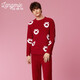 Lanzhuoli Couple's Clothing New Year's Ben Ming Nian Red Home Clothes Year of the Dragon Suit Up and Down Suit Pajamas for Men and Women New Style Women Cinnabar Red Men's XL (180) Men's