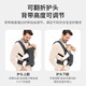 布兜妈妈婴儿背带抱娃神器外出简易前抱式背娃解放双手宝宝前后两用小月龄 浅灰色