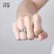 Misu PT950 platinum ring for men, large and wide face, live mouth, adjustable platinum ring, birthday ring, weight 7.5-7.7g, width about 7.5mm