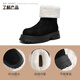 ZHR two-wear snow boots for women plus velvet and thickened women's boots lamb wool warm and increased Northeast cotton shoes JF72 Khaki 37