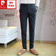 Pier Cardin casual pants men's small trousers thin men's spring and autumn business casual men's pants straight Korean summer trousers slim 509-N9906 (ice silk cropped pants) black 30