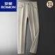 ROMON business woolen casual pants men's trousers in autumn and winter thickened warm and fur straight wool trousers black PM9712 29