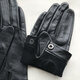 Gold Longyue men's lambskin genuine leather gloves touch screen thin unlined single layer soft sheepskin driving outdoor gloves with split fingers for spring, autumn and winter plus velvet for warmth black plus small size for repairing hands black S plus velvet