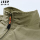 
Jeep (JEEP) vest men's autumn and winter outdoor leisure double-sided multi-pocket workwear vest loose stand collar men's fishing horse clip thin model 9898 khaki (spring and autumn) 2XL (recommended 145-160 Jin [Jin equals 0.5 kg])