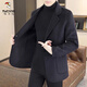 Woodpecker (TUCANO) 2025 woolen coat men's suit autumn and winter new suit short woolen coat business casual trend dark gray XL recommended 130-150Jin Jin equals 0.5 kg